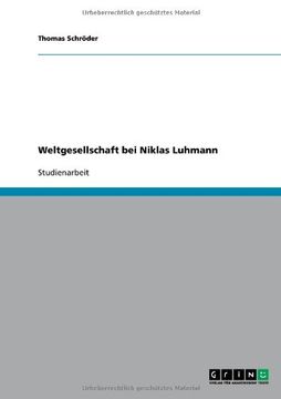 portada Weltgesellschaft bei Niklas Luhmann (German Edition)