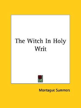 portada the witch in holy writ (en Inglés)