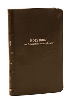portada Kjv, Pocket new Testament With Psalms and Proverbs, Brown Leatherflex, red Letter, Comfort Print 