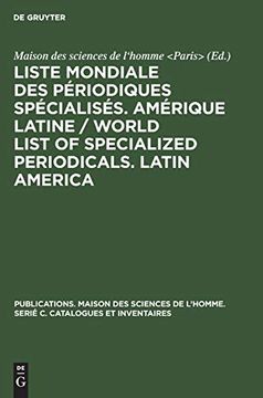 portada Liste Mondiale des Périodiques Spécialisés. Amérique Latine (in German)