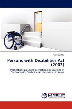 portada persons with disabilities act (2003) (en Inglés)