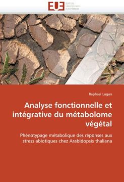 portada Analyse Fonctionnelle Et Integrative Du Metabolome Vegetal