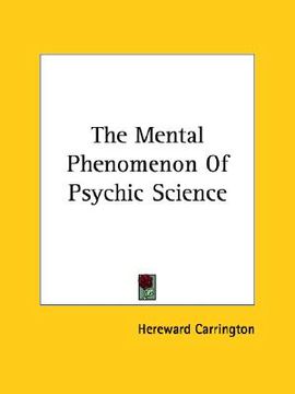 portada the mental phenomenon of psychic science