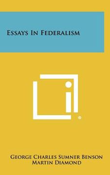 portada essays in federalism (in English)