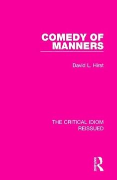 portada Comedy of Manners (en Inglés)