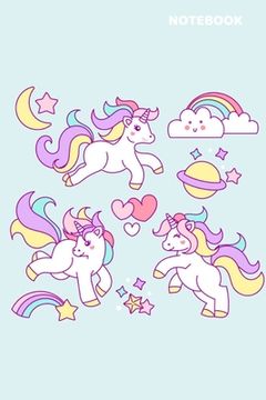 portada Notebook: Notebook for girls kawaii Unicorn (in English)