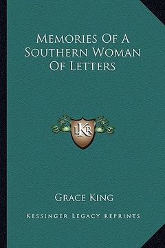 portada memories of a southern woman of letters (en Inglés)