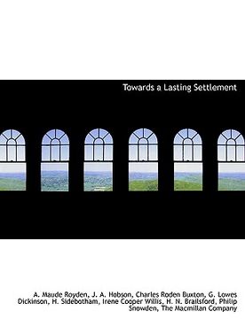 portada towards a lasting settlement (en Inglés)