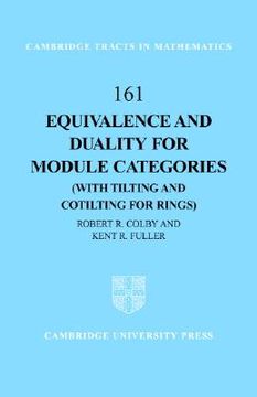 portada equivalence and duality for module categories (with tilting and cotilting for rings)