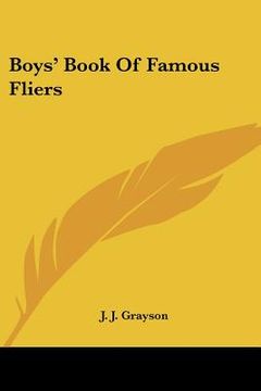 portada boys' book of famous fliers (en Inglés)
