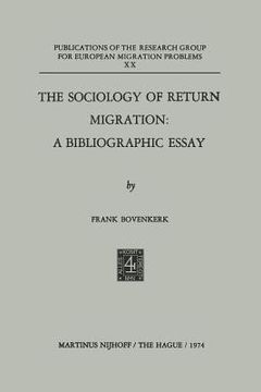 portada The Sociology of Return Migration: A Bibliographic Essay (en Inglés)