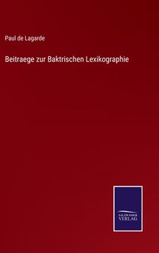 portada Beitraege zur Baktrischen Lexikographie (en Alemán)