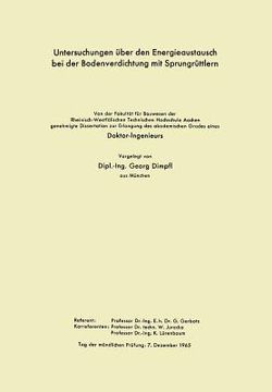 portada Untersuchungen Über Den Energieaustausch Bei Der Bodenverdichtung Mit Sprungrüttlern (en Alemán)