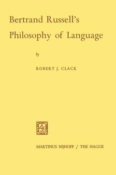 portada Bertrand Russell's Philosophy of Language (in English)