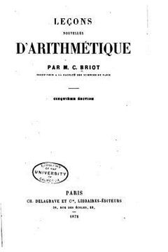 portada Leçons Nouvelles d'arithmétique (in French)