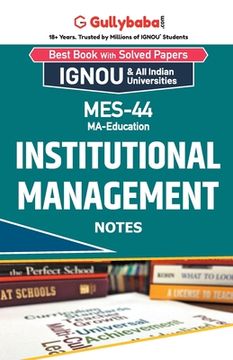 portada MES-44 Institutional Management (in English)