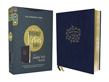 portada Niv Radiant Virtues Bible: New International Version, Navy Leathersoft: A Beautiful Word Collection, red Letter, Comfort Print (en Inglés)