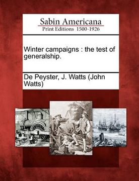 portada winter campaigns: the test of generalship. (en Inglés)