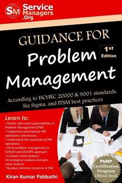 portada Guidance for Problem Management: According to ISO/IEC 20000 & 9001 Standards, Six Sigma and ITSM Best Practices (in English)
