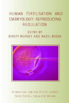 portada human fertilisation and embryology: reproducing regulation (en Inglés)
