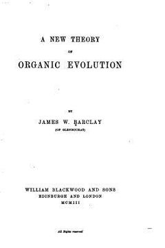 portada A New Theory of Organic Evolution (en Inglés)