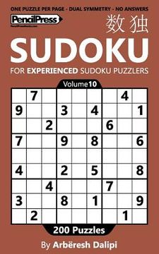 portada Sudoku Book for Experienced Puzzlers: 200 Puzzles (Volume 10) (in English)