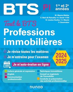 portada Tout le bts Professions Immobilières - 2024-2025: 1re et 2e Années (2024-2025) (en Francés)
