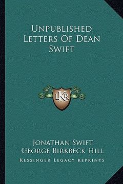 portada unpublished letters of dean swift (in English)