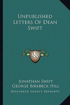 portada unpublished letters of dean swift