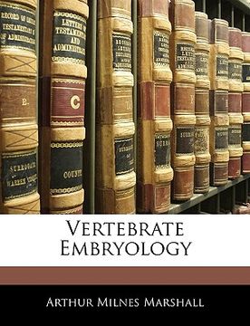 portada vertebrate embryology (in English)