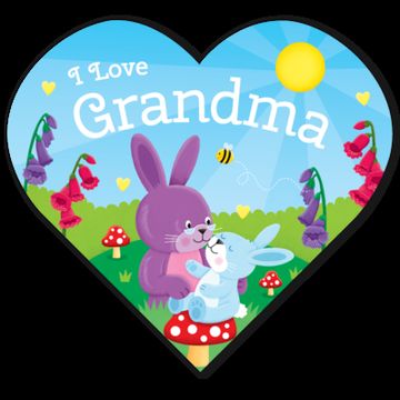portada Heart-Shaped BB - I Love Grandma (en Inglés)