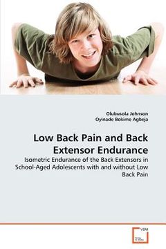 portada low back pain and back extensor endurance