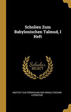 portada Scholien Zum Babylonischen Talmud, I Heft (en Alemán)