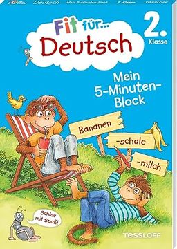 portada Fit für Deutsch 2. Klasse. Mein 5-Minuten-Block: Richtig Schreiben, Sprache Untersuchen, Lesen (in German)