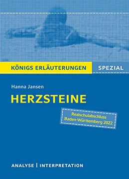 portada Herzsteine von Hanna Jansen: Textanalyse und Interpretation mit Ausführlicher Inhaltsangabe und Abituraufgaben mit Lösungen (Königs Erläuterungen) (en Alemán)