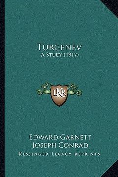 portada turgenev: a study (1917) (en Inglés)