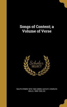 portada Songs of Content; a Volume of Verse (en Inglés)