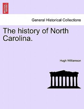 portada the history of north carolina. vol. ii (en Inglés)