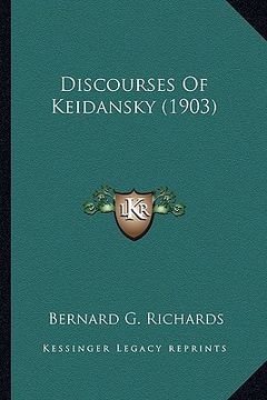 portada discourses of keidansky (1903) (in English)