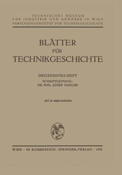 portada Blätter Für Technikgeschichte (in German)