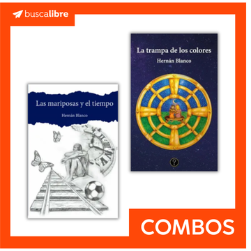 portada pack los dos libros de Hernán Blanco+Las mariposas y el tiempo y La trampa de los colores.