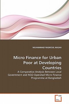 portada micro finance for urban poor at developing countries (en Inglés)