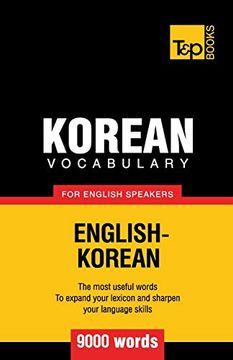portada Korean Vocabulary for English Speakers - 9000 Words: 186 (American English Collection) 