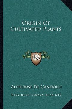 portada origin of cultivated plants (en Inglés)