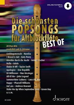 portada Die Schönsten Popsongs für Alt-Blockflöte Best of