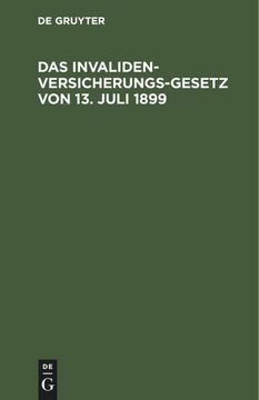 portada Das Invalidenversicherungsgesetz von 13. Juli 1899 (in German)