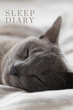 portada Sleep Diary Sleepy Russian Blue Cat (en Inglés)
