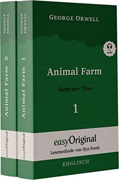 portada Animal Farm / Farm der Tiere - 2 Teile (Buch + 2 mp3 Audio-Cd) - Lesemethode von Ilya Frank - Zweisprachige Ausgabe Englisch-Deutsch