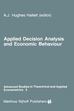 portada Applied Decision Analysis and Economic Behaviour (en Inglés)