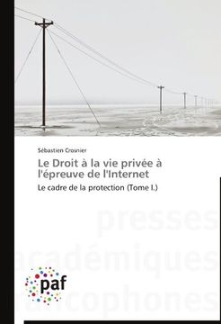 portada Le Droit à la vie privée à l'épreuve de l'Internet: Le cadre de la protection (Tome I.)